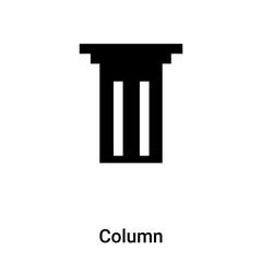 Column icon vector isolated on white background, logo concept of Column sign on transparent background, black filled symbol