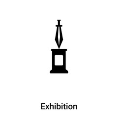 Exhibition icon vector isolated on white background, logo concept of Exhibition sign on transparent background, black filled symbol