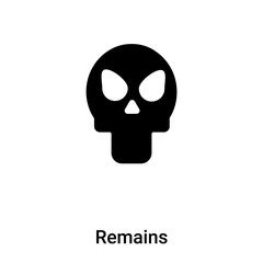 Remains icon vector isolated on white background, logo concept of Remains sign on transparent background, black filled symbol