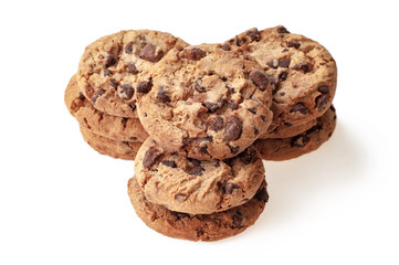 Fresh baked, american cookies and chocolate fudge brownies, cafe or snack shop