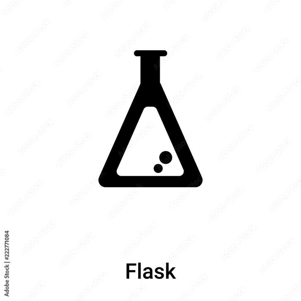 Poster flask icon vector isolated on white background, logo concept of flask sign on transparent background