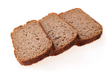sliced bread isolated on white background