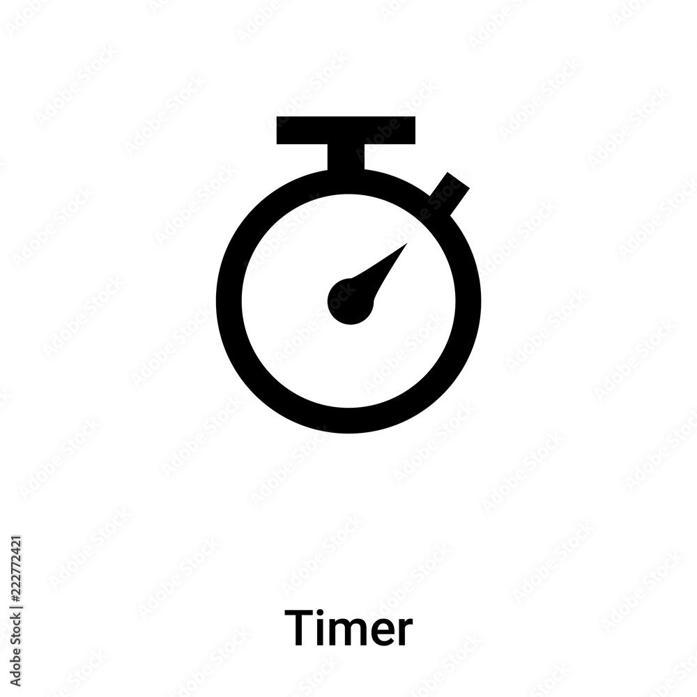 Poster timer icon vector isolated on white background, logo concept of timer sign on transparent background