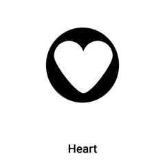 Heart icon vector isolated on white background, logo concept of Heart sign on transparent background, black filled symbol