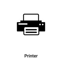 Printer icon vector isolated on white background, logo concept of Printer sign on transparent background, black filled symbol