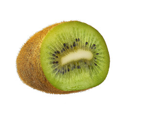 Juicy kiwi fruit isolated on white background