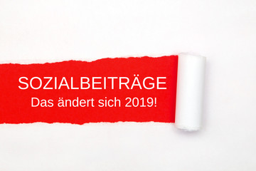 Sozialbeiträge-Das ändert sich 2019! - obrazy, fototapety, plakaty