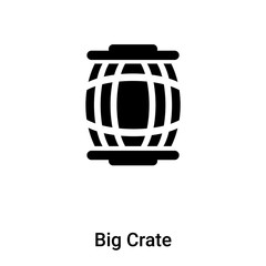 Big Crate icon vector isolated on white background, logo concept of Big Crate sign on transparent background, black filled symbol