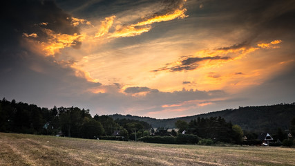 Sunset over the countryside