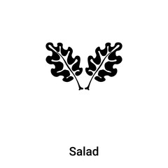 Salad icon vector isolated on white background, logo concept of Salad sign on transparent background, black filled symbol