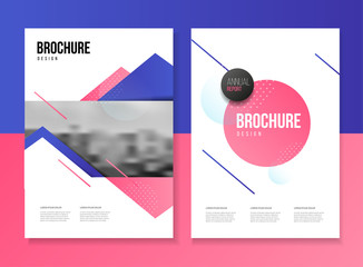 Vector brochure template with trend gradient