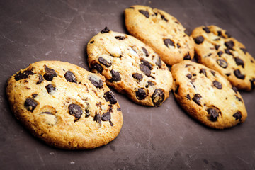 cookies on a black background