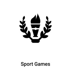 Sport Games icon vector isolated on white background, logo concept of Sport Games sign on transparent background, black filled symbol
