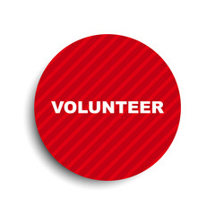 red circle banner element volunteer