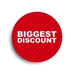red circle banner element biggest discount