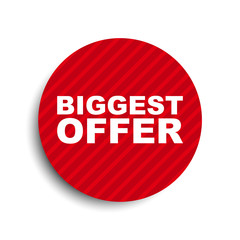 red circle banner element biggest offer