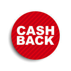 red circle banner element cash back