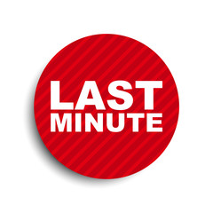 red circle banner element last minute