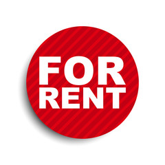 red circle banner element for rent