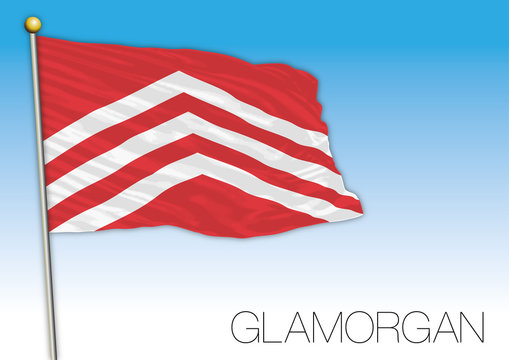 Glamorgan flag, United Kingdom, vector illustration
