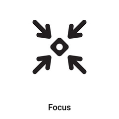 Obraz premium Focus icon vector isolated on white background, logo concept of Focus sign on transparent background, black filled symbol