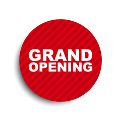 red circle banner element grand opening
