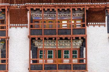 Main Balcony of Hemis Monastery  in Summer Leh, Ladakh, Jammu and Kashmir, India