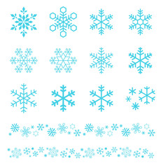 Snowflakes & Snowflakes Border Set