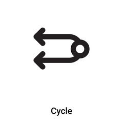 Cycle icon vector isolated on white background, logo concept of Cycle sign on transparent background, black filled symbol