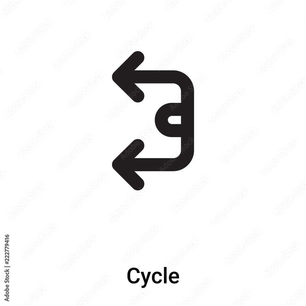 Poster cycle icon vector isolated on white background, logo concept of cycle sign on transparent background