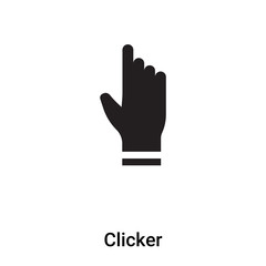 Obraz premium Clicker icon vector isolated on white background, logo concept of Clicker sign on transparent background, black filled symbol