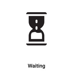 Waiting icon vector isolated on white background, logo concept of Waiting sign on transparent background, black filled symbol