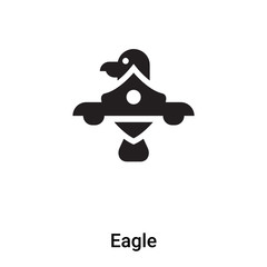 Eagle icon vector isolated on white background, logo concept of Eagle sign on transparent background, black filled symbol