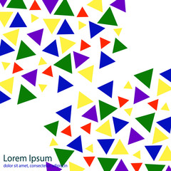 Abstract background with colorful triangles.