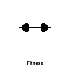 Fitness icon vector isolated on white background, logo concept of Fitness sign on transparent background, black filled symbol