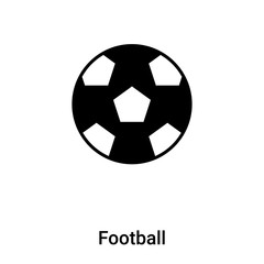 Obraz premium Football icon vector isolated on white background, logo concept of Football sign on transparent background, black filled symbol
