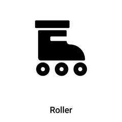 Roller icon vector isolated on white background, logo concept of Roller sign on transparent background, black filled symbol