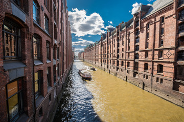 Warehouse district of Hamburg (Speicherstadt), Germany. 