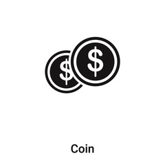 Obraz premium Coin icon vector isolated on white background, logo concept of Coin sign on transparent background, black filled symbol