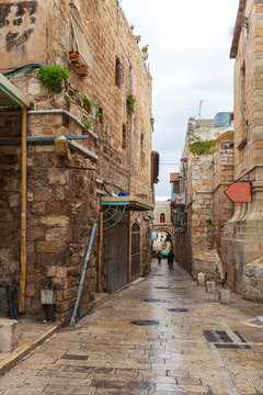 Street of Muslim quarter near Herod's Gate, Jerusalem