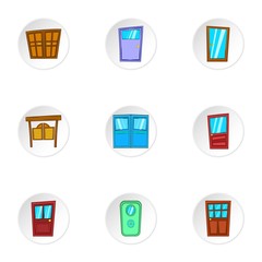 Barrier icons set. Cartoon illustration of 9 barrier vector icons for web