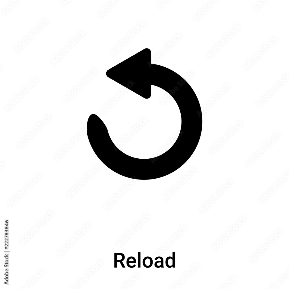 Poster reload icon vector isolated on white background, logo concept of reload sign on transparent backgrou