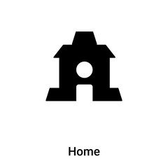 Home icon vector isolated on white background, logo concept of Home sign on transparent background, black filled symbol
