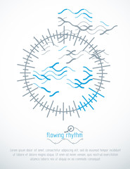 Futuristic vector technology background. Abstract wavy lines pattern, art graphic illustration can be used as booklets cover design.