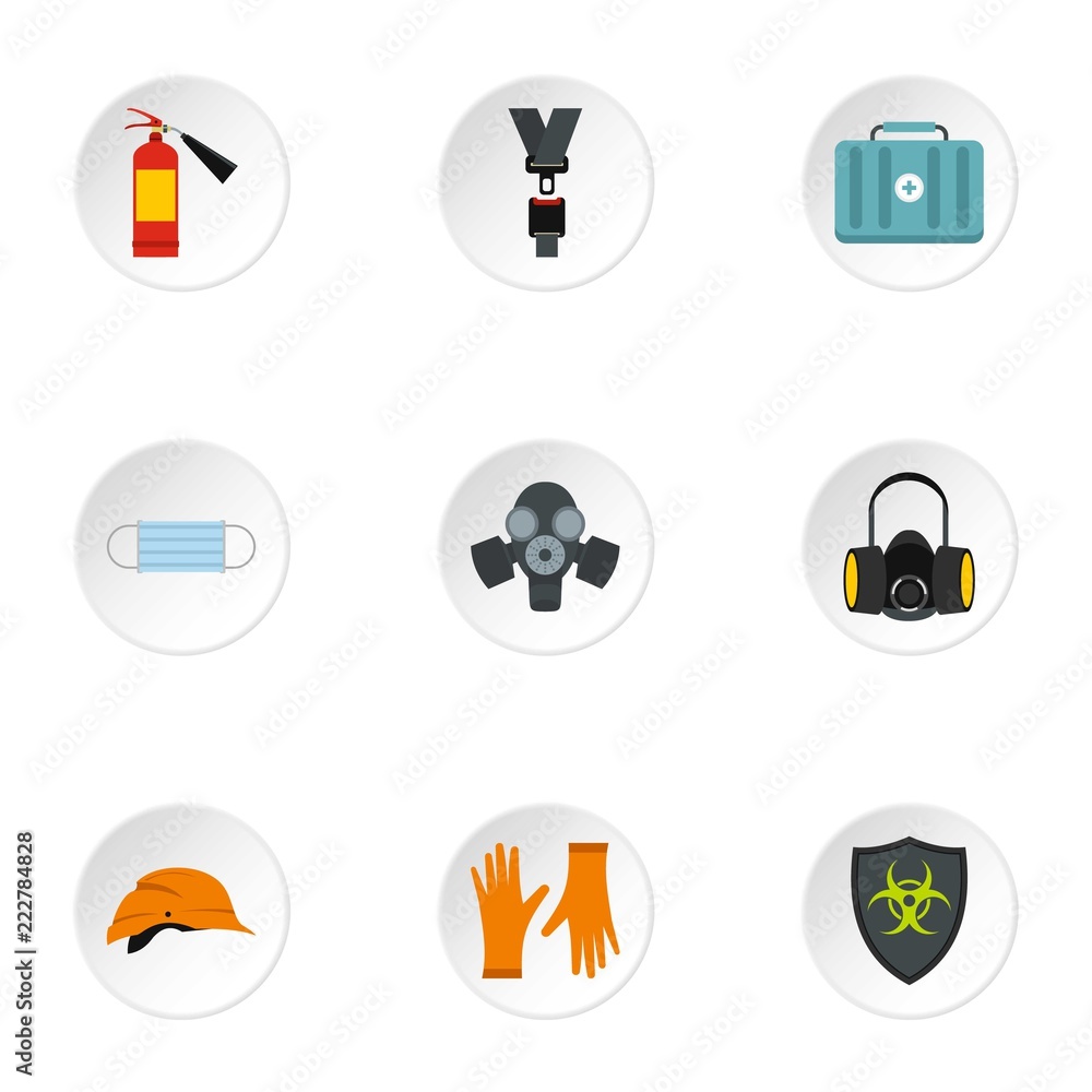 Poster building tools icons set. flat illustration of 9 building tools vector icons for web