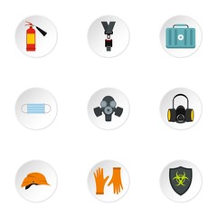 Building tools icons set. Flat illustration of 9 building tools vector icons for web