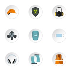 Construction ground icons set. Flat illustration of 9 construction ground vector icons for web