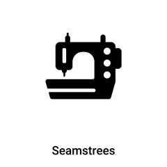 Seamstrees icon vector isolated on white background, logo concept of Seamstrees sign on transparent background, black filled symbol