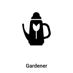 Gardener icon vector isolated on white background, logo concept of Gardener sign on transparent background, black filled symbol