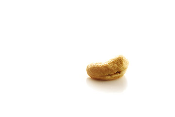 Cashew nut on white background